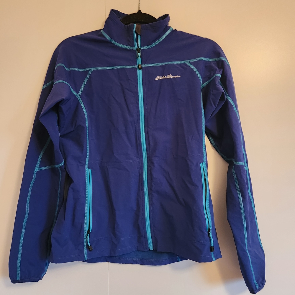 Eddie Bauer First Ascent Women’s Small Blue Full Zip Hiking Running Jacket